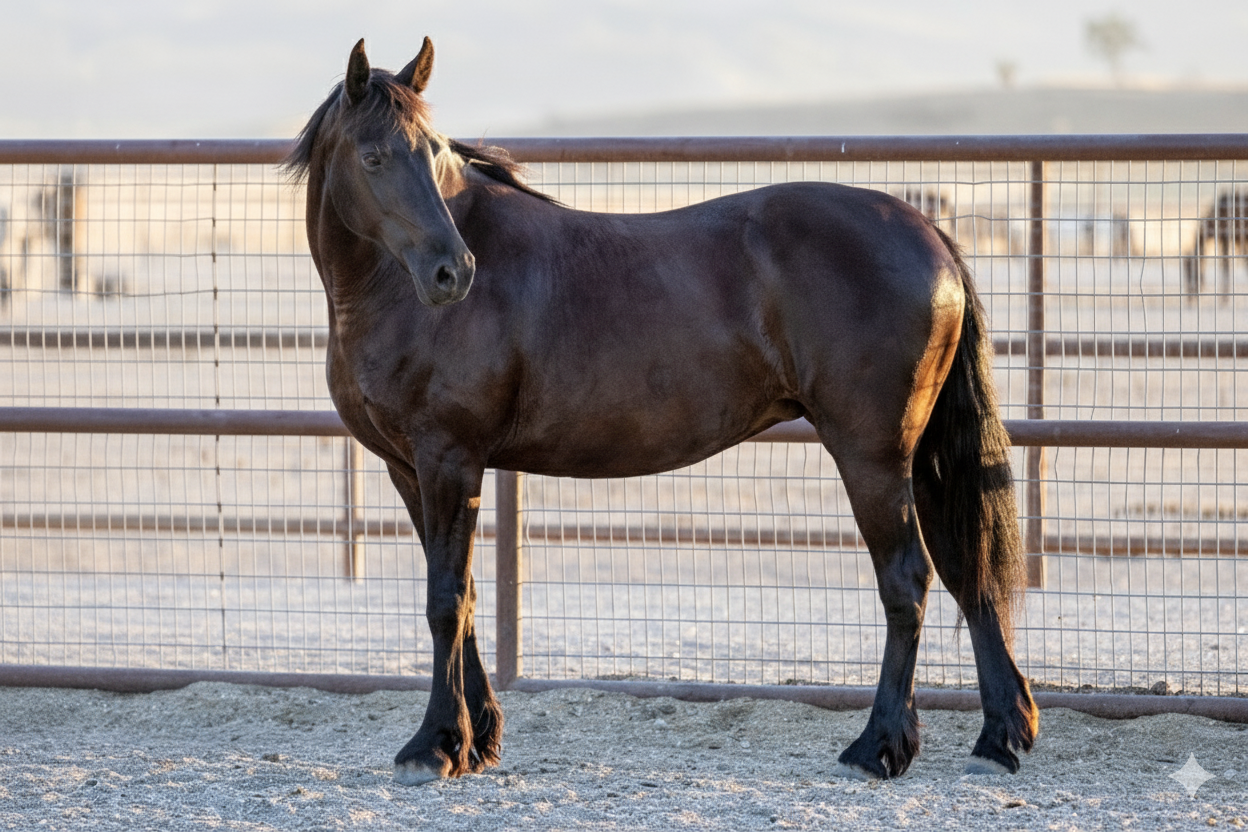 Iron Duke: Majestic Black Draft Cross Gelding - Ultimate Trail & Driving Partner